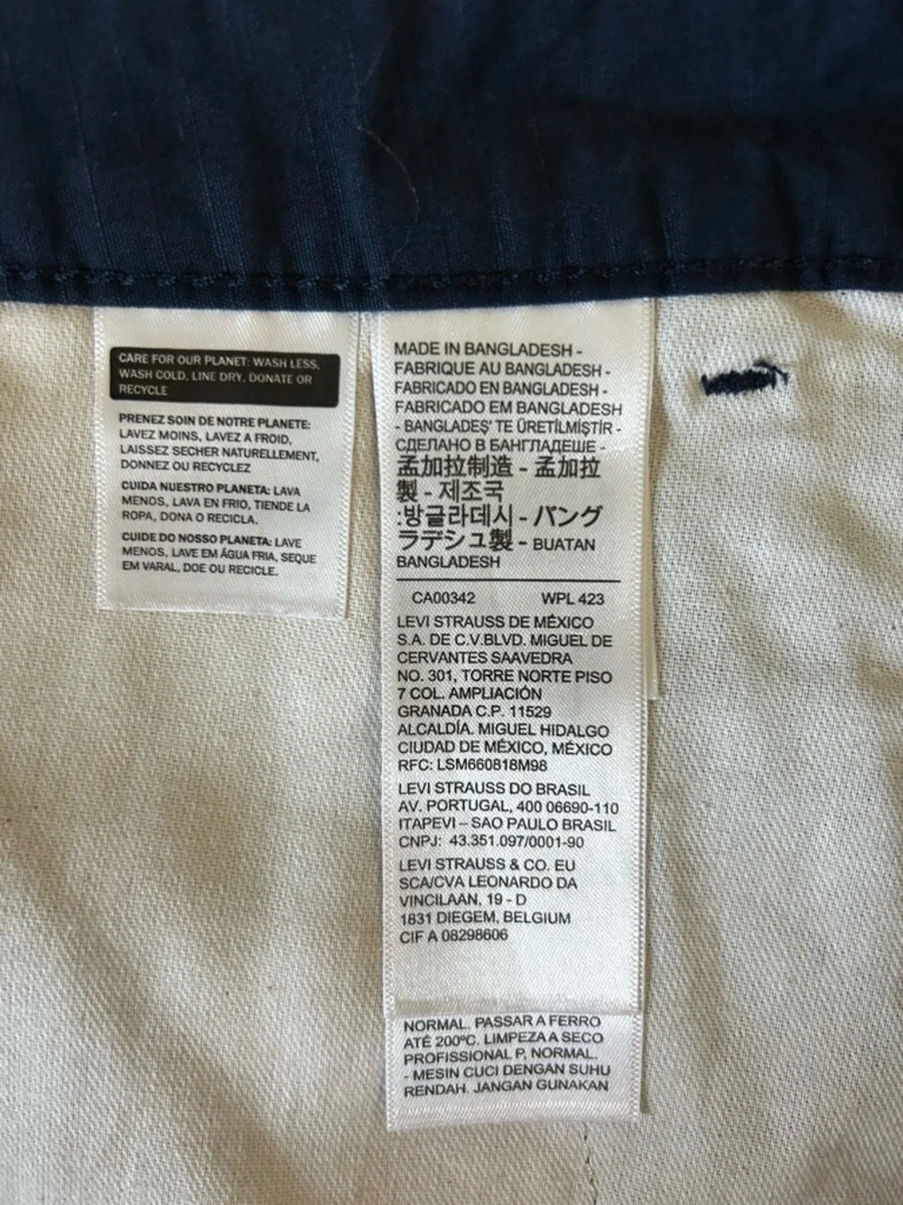 Levi's Cargo Shorts Big Men's Size 50 Blue Twill Cotton Loose Fit